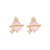 Fashion Heart Shape Brass Gem Ear Studs