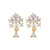 Fashion Heart Shape Brass Gem Ear Studs