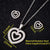 Fashion Heart Shape Butterfly Stainless Steel Plating Earrings Necklace 1 Set