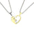 Fashion Heart Shape Cat Titanium Steel Pendant Necklace