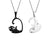 Fashion Heart Shape Cat Titanium Steel Pendant Necklace