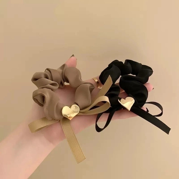 Fashion Heart Shape Cloth Hair Tie 1 Piece