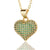 Fashion Heart Shape Copper Inlay Zircon Necklace