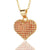 Fashion Heart Shape Copper Inlay Zircon Necklace