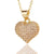 Fashion Heart Shape Copper Inlay Zircon Necklace