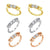 Fashion Heart Shape Copper Inlay Zircon Nose Ring 1 Piece