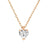 Fashion Heart Shape Copper Inlay Zircon Pendant Necklace 1 Piece