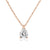 Fashion Heart Shape Copper Inlay Zircon Pendant Necklace 1 Piece