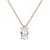 Fashion Heart Shape Copper Inlay Zircon Pendant Necklace 1 Piece