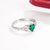 Fashion Heart Shape Copper Inlay Zircon Rings 1 Piece