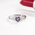 Fashion Heart Shape Copper Inlay Zircon Rings 1 Piece