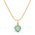 Fashion Heart Shape Copper Necklace Inlay Artificial Diamond Copper Necklaces