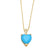 Fashion Heart Shape Copper Necklace Inlay Zircon Copper Necklaces