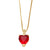 Fashion Heart Shape Copper Necklace Inlay Zircon Copper Necklaces