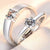 Fashion Heart Shape Crown Copper Plating Rhinestones Rings