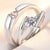 Fashion Heart Shape Crown Copper Plating Rhinestones Rings