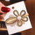 Fashion Heart Shape Flower Bow Knot Imitation Pearl Alloy Rhinestone Hair Clip 1 Piece