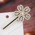 Fashion Heart Shape Flower Bow Knot Imitation Pearl Alloy Rhinestone Hair Clip 1 Piece