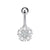 Fashion Heart Shape Flower Butterfly Stainless Steel Plating Inlay Zircon Belly Ring 1 Piece