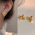 Fashion Heart Shape Flower Copper Beaded Plating Inlay Pearl Zircon Earrings Ear Studs 1 Pair