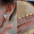 Fashion Heart Shape Flower Copper Beaded Plating Inlay Pearl Zircon Earrings Ear Studs 1 Pair