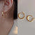 Fashion Heart Shape Flower Copper Beaded Plating Inlay Pearl Zircon Earrings Ear Studs 1 Pair