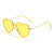 Fashion Heart Shape Pc Special-shaped Mirror Frameless Women's Sunglasses