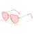 Fashion Heart Shape Pc Special-shaped Mirror Frameless Women's Sunglasses