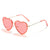 Fashion Heart Shape Pc Special-shaped Mirror Frameless Women's Sunglasses