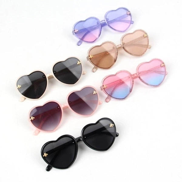 Fashion Heart Shape Pc Special-shaped Mirror Full Frame Kids Sunglasses