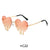 Fashion Heart Shape Pc Special-shaped Mirror Patchwork Frameless Women's Sunglasses