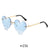 Fashion Heart Shape Pc Special-shaped Mirror Patchwork Frameless Women's Sunglasses