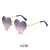 Fashion Heart Shape Pc Special-shaped Mirror Patchwork Frameless Women's Sunglasses