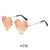 Fashion Heart Shape Pc Special-shaped Mirror Patchwork Frameless Women's Sunglasses