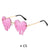 Fashion Heart Shape Pc Special-shaped Mirror Patchwork Frameless Women's Sunglasses