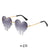 Fashion Heart Shape Pc Special-shaped Mirror Patchwork Frameless Women's Sunglasses