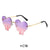 Fashion Heart Shape Pc Special-shaped Mirror Patchwork Frameless Women's Sunglasses