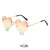 Fashion Heart Shape Pc Special-shaped Mirror Patchwork Frameless Women's Sunglasses