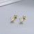 Fashion Heart Shape Silver Inlay Zircon Ear Studs 1 Pair