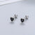 Fashion Heart Shape Silver Inlay Zircon Ear Studs 1 Pair