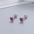 Fashion Heart Shape Silver Inlay Zircon Ear Studs 1 Pair