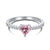 Fashion Heart Shape Silver Plating Inlay Zircon Rings 1 Piece