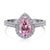 Fashion Heart Shape Silver Plating Inlay Zircon Rings 1 Piece