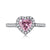 Fashion Heart Shape Silver Plating Inlay Zircon Rings 1 Piece