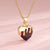 Fashion Heart Shape Stainless Steel Brass 18k Gold Plated Gold Plated Zircon Pendant Necklace In Bulk