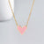 Fashion Heart Shape Stainless Steel Enamel Necklace