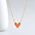 Fashion Heart Shape Stainless Steel Enamel Necklace