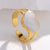 Fashion Heart Shape Stainless Steel Enamel Open Ring 1 Piece