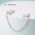 Fashion Heart Shape Stainless Steel Inlay Zircon Ear Studs 1 Piece