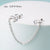 Fashion Heart Shape Stainless Steel Inlay Zircon Ear Studs 1 Piece